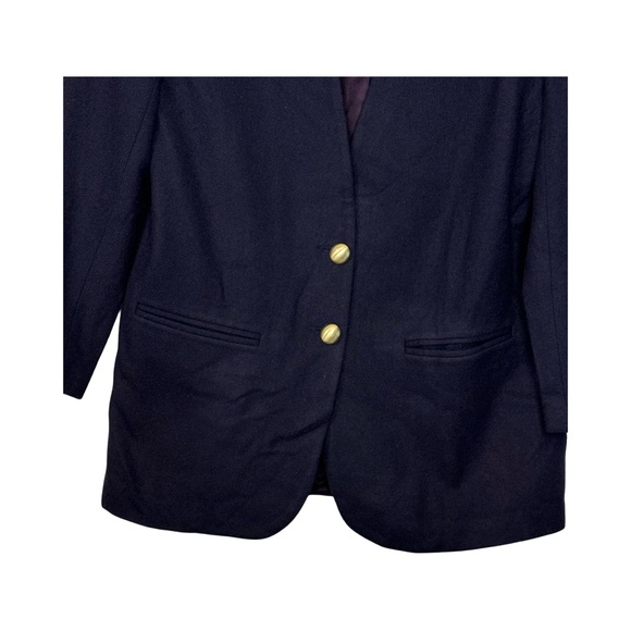 VTG Michelle Navy Wool Blazer Size 6 Classic 90s - Picture 3 of 8